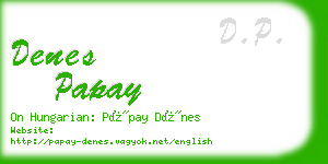 denes papay business card